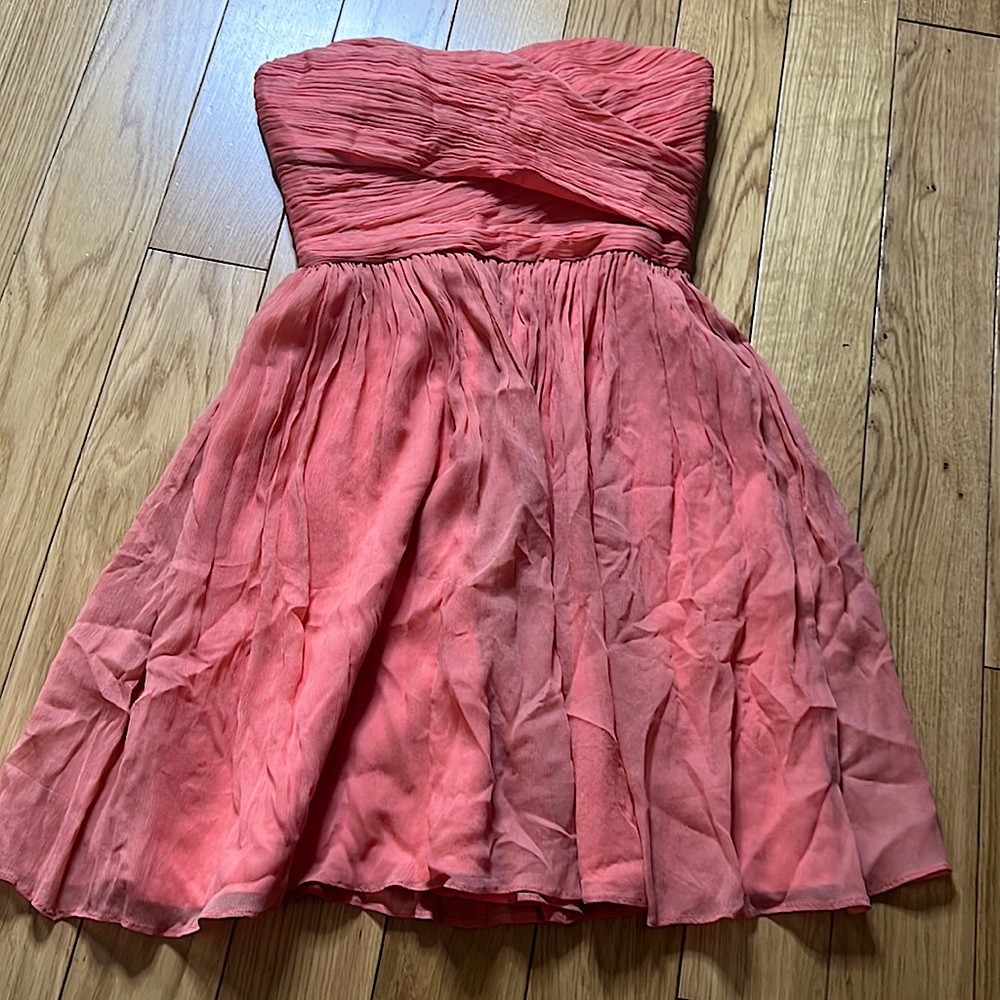 J Crew Strapless silk dress